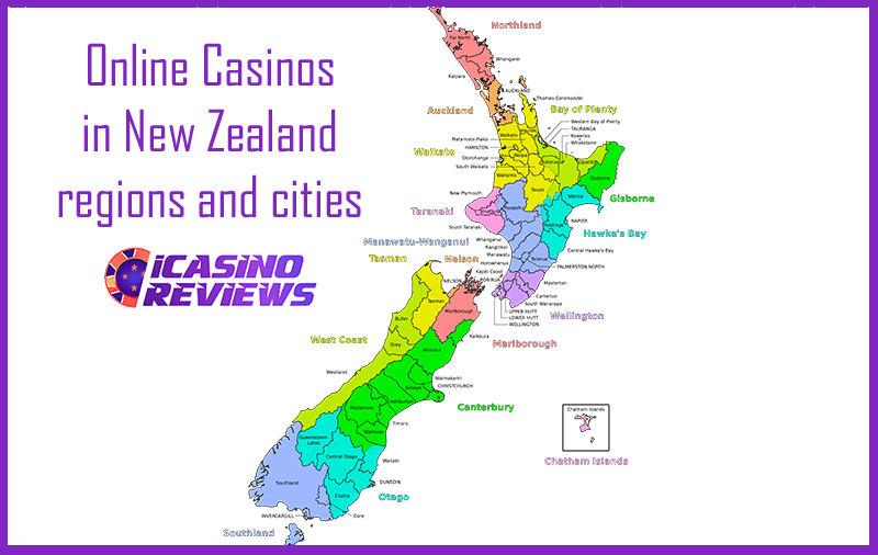 Online Casinos popularity in different Regions and Cities of New Zealand