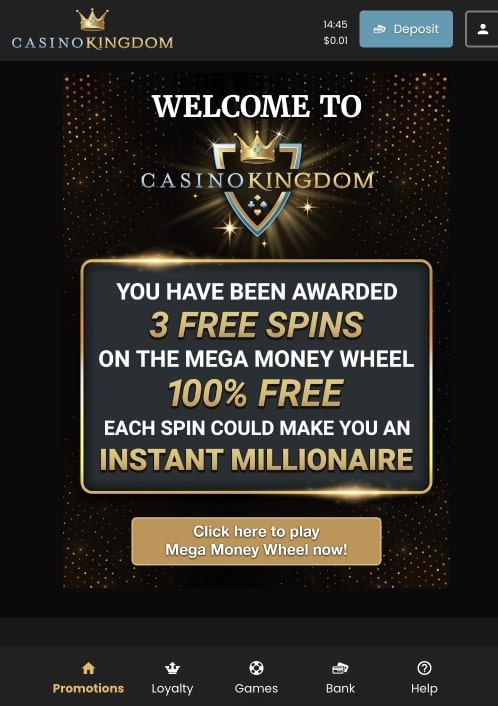Casino Kingdom bonus