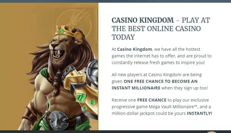 Casino Kingdom bonuses