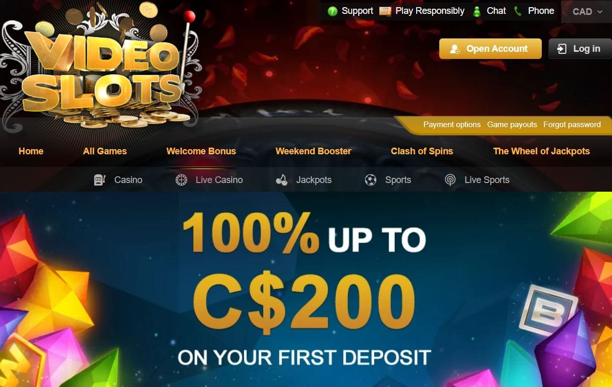 Videoslots Casino Welcome Bonus