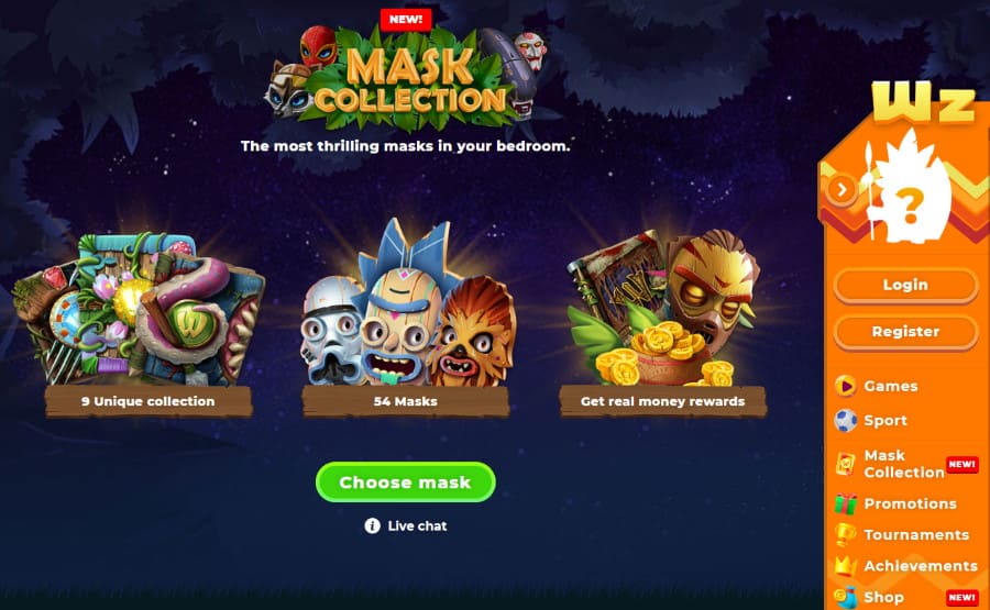 wazamba-casino-mask-collection
