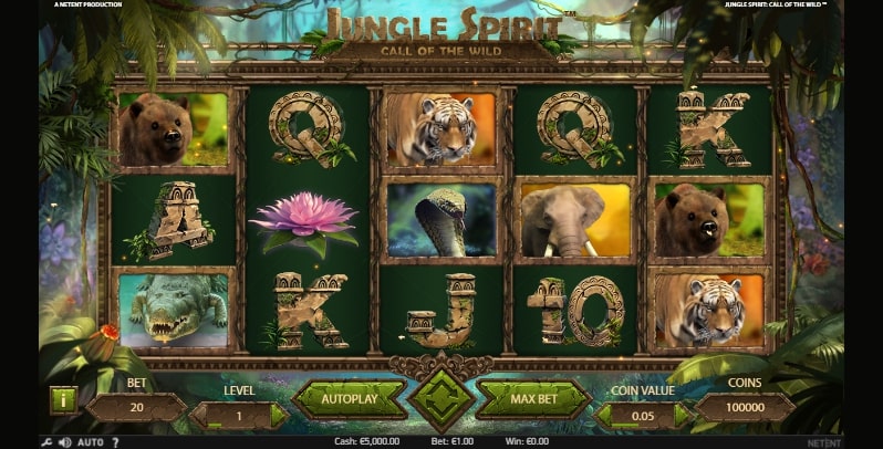Jungle Spirit Call of the Wild Online Pokie
