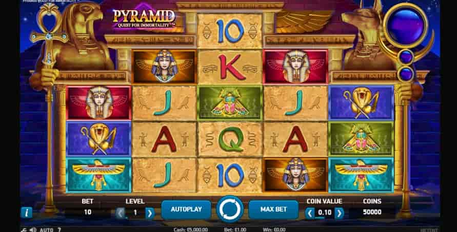 Pyramid Quest for immortality Online Pokie NZ