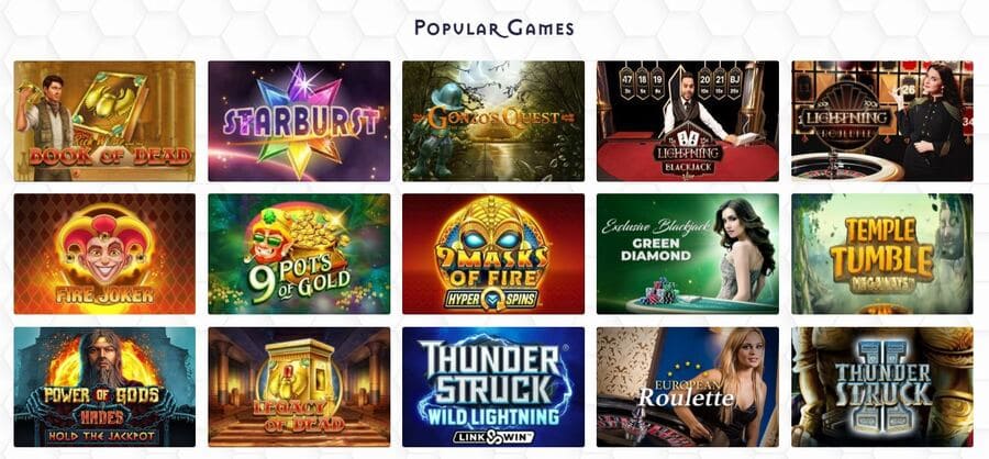 CasinoDome Popular Games
