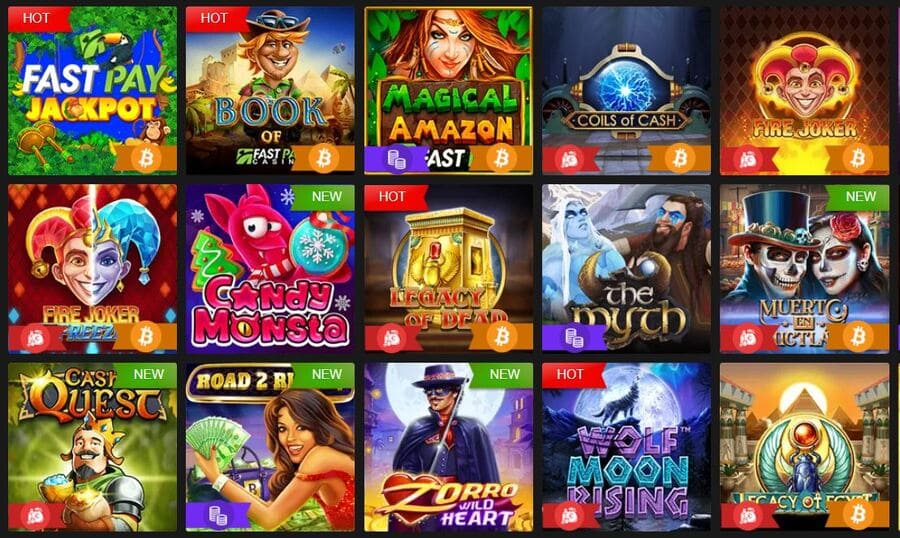 Fastpay Casino Games
