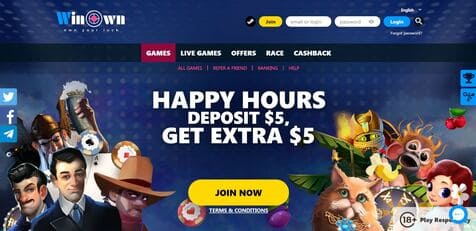 Winown Casino Main Page