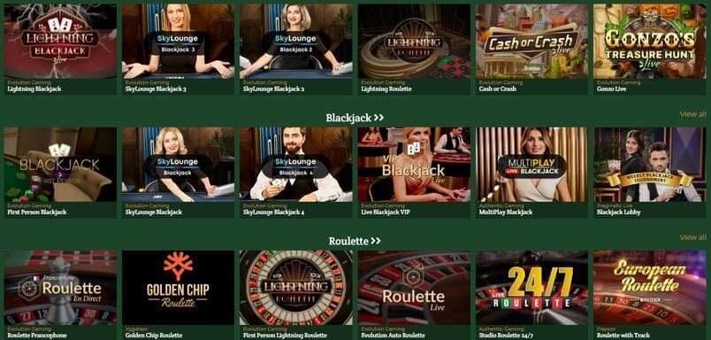 DublinBet Casino Table Games