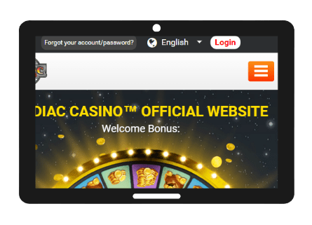 casino zodiac login on tablet