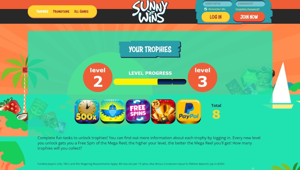 sunny-wins-casino-trophies